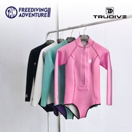 Trudive Front Zip Super Stretch Bikini Spring 2mm Wetsuit scuba freediving mermaid premium neoprene