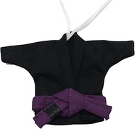 Brazilian Jiu Jitsu Keychain Black BJJ Gi with BJJ Belts White Blue Purple Brown Black Belt Gift, Pu