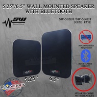 SOUND WAVE 5.25” / 6.5” WALL MOUNTED SPEAKER  WITH BLUETOOTH BLACK BUY ONE FOR ONE PAIR SW505BT / SW