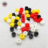 GB2052 +-145pcs 🇲🇾 Tubular Cylindrical Acrylic Beads DIY Jewelry Making Supplies Manik Plastik Biday