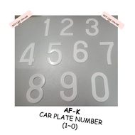 CAR PLATE NUMBER (AF-K) 1~0