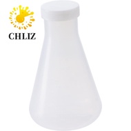 CHLIZ Plastic Erlenmeyer Flask, with Screw Caps 5 Sizes Wide Mouth Conical Flask, 50ml, 100ml, 250ml