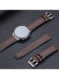 20/22公釐通用錶帶,適用於三星、華為、huami、garmin、華為gt2/gt3、watch 3/galaxy等智能手錶-pu皮革表面,搭配橡膠底部使用