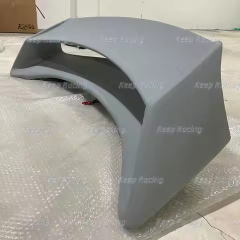 For 370z Z34 2009 On Fiberglass Rear Wing Amuse Style With Brake Light FRP Unpainted Trunk Spoiler F