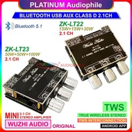 Quality1- Bluetooth 5.1 Amplifier Class D 2.1 Ch Class D Amplifier Zk-Lt23