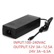 HONGPOE Power Adapter Supply AC 110V/220V To DC 12V 24V Lighting Transformer 2.5A 3A 4A 5A 6A 7A 8A 10A 12.5A LED Strip Power Adapter