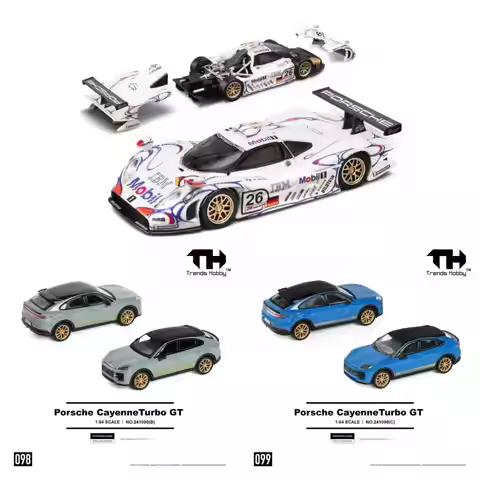 Trends Hobby 1:64 Porsche 911 GT1 LM 1998 Alloy Diecast Car Model Collectible