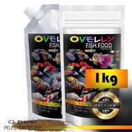 Ovelly fish food 0.5mm high protein submersible fish pellets starting from 100g to 1kg TN1251