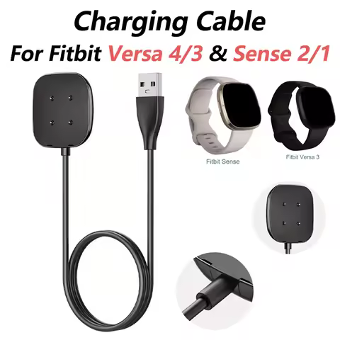 Charger for Fitbit Sense/Sense2/Versa3/Versa4,Replacement Charging Cable Cord Magnetic Dock Stand fo
