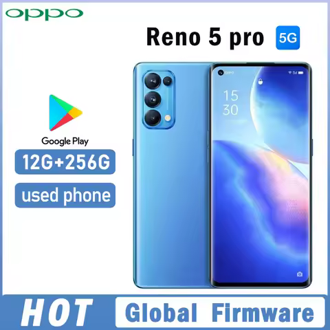 OPPO Reno 5 pro 5G smartphone Global firmware 12GB 256GB 6.55" 64MP Quadruple camera Dimensity 1000+