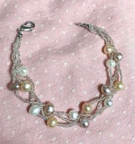 Bracelet (pearl, glass bean & metal)