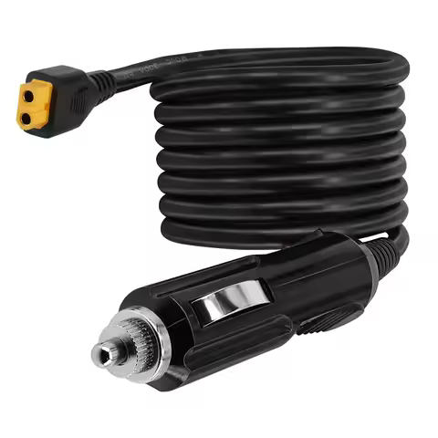 XT60 Cigarette Lighter Car Charger Power Supply 12V 24V Cable for Powerstation Ecoflow Delta River B