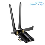 รองรับบลูทูธอะแดปเตอร์เครือข่ายไร้สาย5.4แบบไร้สายอะแดปเตอร์ PCIE 8774Mbps Tri-Band 2.4G/5G/6GHz สำหร