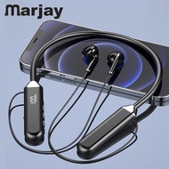 Marjay  wireless headset neckband Bluetooth 5.2 TWS waterproof intelligent digital display headset with microphone