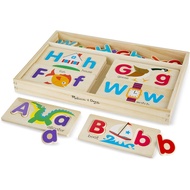 [tempo] Melissa & Doug ABC Picture Boards - Educational Toy With 13 Double-Sided Wooden Boards and 5