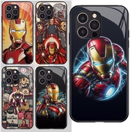 HD Glass Case for iPhone 6 7 8 X XS 6S XR 15 Plus Pro Max SE 2020 2022 Z-102 Iron Man