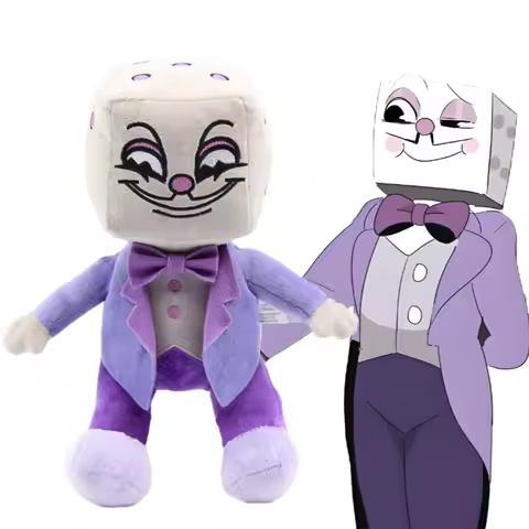 Anime Cuphead Plush Toys Mugman The Chalice King Dice Plushie Dolls Cagney Carnantion Stuffed Pillow