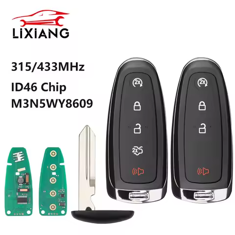 4/5B Smart Prox Remote Key Board PCB 315MHz/433MHz ID46 Chip for Ford Explorer Edge Expedition Flex 