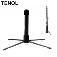 [TENOL] Foldable Flute Clarinet Stand Black for Flute Clarinet Parts Accessories