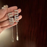 MIUMIU S925 SILVER DIAMOND EARRING LONG EARRING