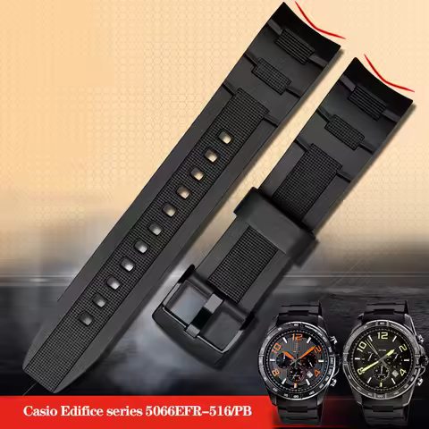 Silicone Rubber Bracelet For Casio EDIFICE 5468 EFR-303/304 EFR-516PB EFR-516 Resin Watch Strap Watc