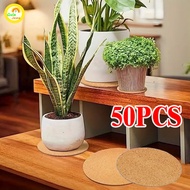 9cm Anti-Slip Cork Self-Adhesive Coasters Thick Cork Coasters 3mm Cork Coasters Set of 50pcs