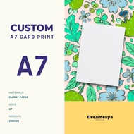 [A7] Custom Card Printing, Glossy Photo Paper, High Quality with No Minimum Order