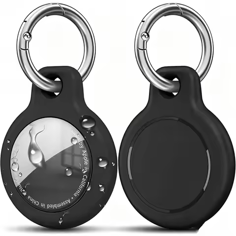 TPU Cover for Apple Air Tag Holder with Keychain Protective Shell Tracker Accessories Anti-scratch S