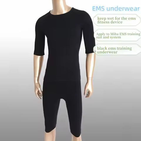 Black Miha Bodytec Training Suit Ems Gym Fitness Underwear Roupa Miha Ems Training Pants Miha Body E
