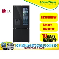 LG 612l French Door Fridge with InstaView & Water Dispenser Refridgerator GV-K25FFGEB