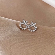 Petchara Jewelry ต่างหูเพชรโมอีส เงินแท้ S925 น้ำ D-VS1 : D3002