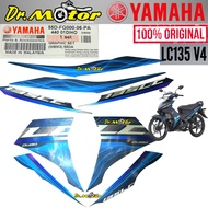 100% ORIGINAL YAMAHA LC135 LC 135 V4 V5 V6 STICKER STRIP BODY STRIPE GRAPHIC COVERSET BLUE 55D-FG000