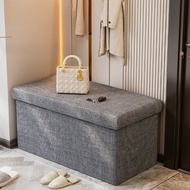Folding storage stool Storage stool Shoe stool Storage bin Household folding rest stool