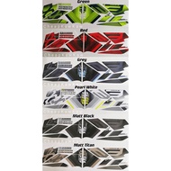 Y16 Y16ZR EXCITER 155 VVA (45) RIDE AS THE KING Body Cover Set Stripe Sticker - Green / Red / Grey /