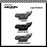 Perodua Bezza Logo Emblem Carbon Fiber Black BEZZA VVTI AV X eco Rear Car Emblem Logo Accessories