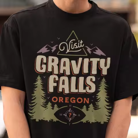 Men'S Summer Casual Short-Sleeve T-Shirt And Shorts Featuring Gravity Falls Classic Gravity Falls Cl