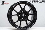 ล้อแม็ก ขอบ15 JP RACING#TC-005 15X7.0 4X100 ET+35 สีดำเงา🎏ราคาโปร1 วง✅แถมจุ๊บลมยางแท้👍 มีรับประกันนา