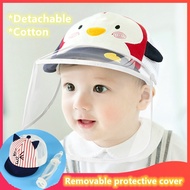 Baby Infant Hat Cover Safety cap Detachable face shield for baby Full Face Cover Protective Cap Flip Visor Anti Dust Anti Fog Anti Virus Facial Cover Caps Newborn Baby Kids Protection Sun Hats Safe Guard Outdoor