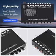 Car Audio Equalizer Adjustable EQ Car Amplifier Graphic Equalizer with CD/AUX Input Select SwitchBla