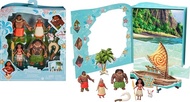 Mattel Disney Princess Toys, Moana Small Doll Story Pack with 1 Moana Doll, 5 Character Figures & 1 