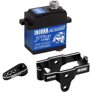 INJORA 7KG Servo INJS2065 with Mount and Servo Horn for TRX4M TRX4MT 1/18 RC Crawler Upgrade Parts, 