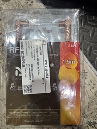 ATN A391 高清 RF 電視天線連接線（1.5米長），配備電鍍玫瑰金 90 度彎頭接頭