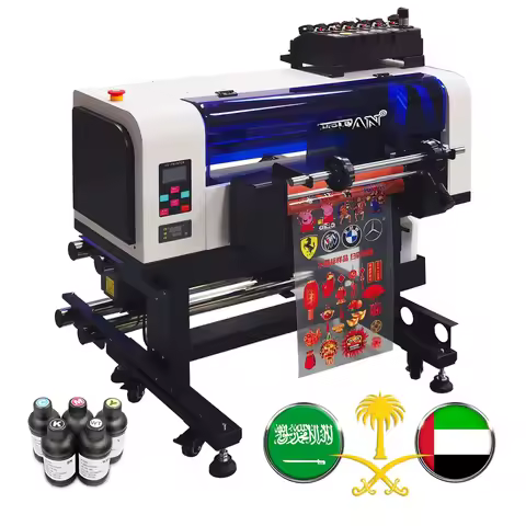 High Efficiency A3 30cm Flatbed Printer Wholesale 3D UV Dft Sticker Printing Nail Sticker UV
