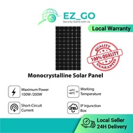 [SG SELLER] Solar Panel 100W/ 200W Monocrystalline Solar Power Panel Cost Effective Energy Saver Solar