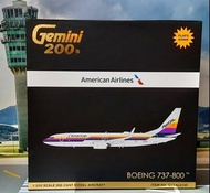 清貨減價 GeminiJets 1:200,飛機模型,American Airlines AIRCAL RETRO美國航空 B737-800 FLAG DOWN,G2AAL474F