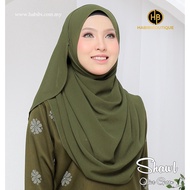 Shawl Chiffon Eksklusif Olive Green by Habibi Boutique
