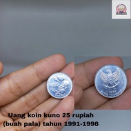 uang kuno 25 rupiah BUAH PALA tahun 1991-1996