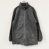 Eddie Bauer 抓絨外套/披肩外套，深灰色，M 碼，古著。