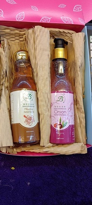 BOGAN quality as GRANDMAS CARE ONION HERBAL SHAMPOO 200ML AND BOGAN HIBISCUS HERBAL HAIR OIL 200ML O