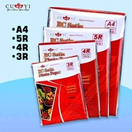 Cuyi Rc Satin Photo Paper 260gsm A4 5r 4r 3r Size Resin Coated 20 Sheets Pack